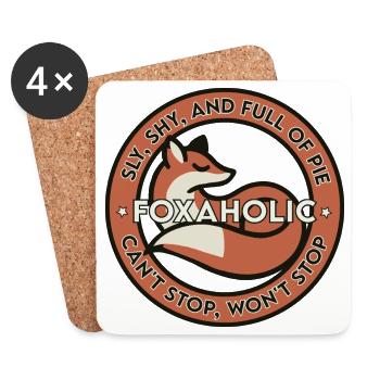 Accro au renard - Dessous de verre (lot de 4) - blanc - Devant