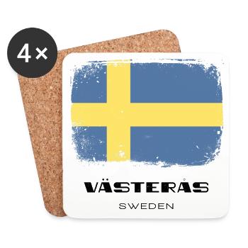 Västeras /// Suède /// Sverige /// Schweden - Dessous de verre (lot de 4) - blanc - Devant