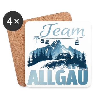 Team Allgäu - Untersetzer (4er-Set) - Weiß - Vorne