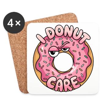 Donut-Pflege - Untersetzer (4er-Set) - Weiß - Vorne