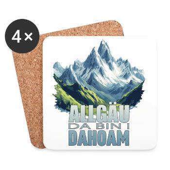 Allgäu - Da bin i Dahoam - Untersetzer (4er-Set) - Weiß - Vorne