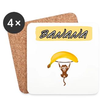 banana ape - Untersetzer (4er-Set) - Weiß - Vorne