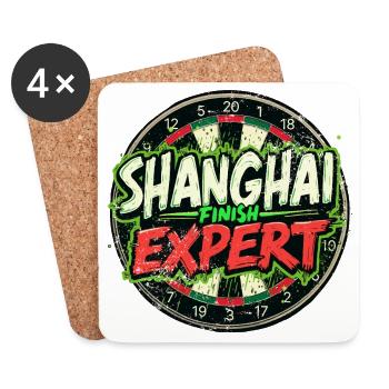 Darts Shanghai Finish Fun - Untersetzer (4er-Set) - Weiß - Vorne