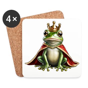 The Frog King - Coasters (set of 4) - white - Front