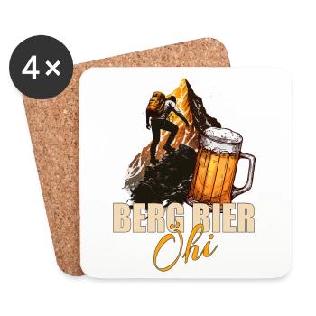 Berg Bier Öhi - Untersetzer (4er-Set) - Weiß - Vorne