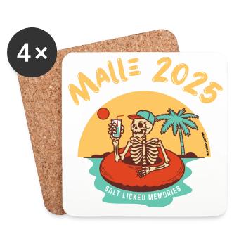 Malle 2025 - the Mallorca Party - Coasters (set of 4) - white - Front