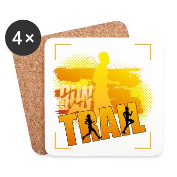 Trail Running - Untersetzer (4er-Set) - Weiß - Vorne