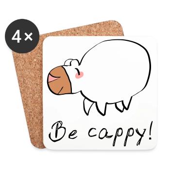 Don't worry - be cappy - Untersetzer (4er-Set) - Weiß - Vorne