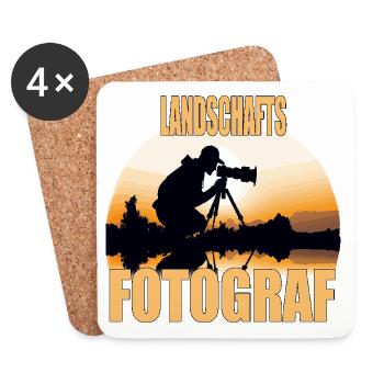 Landschafts Fotograf - Untersetzer (4er-Set) - Weiß - Vorne