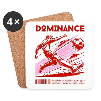Dynamic football shot – dominance on the pitch - Coasters (set of 4) - white - Front