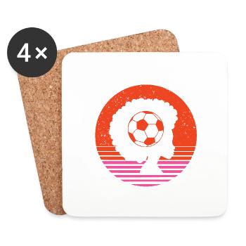 Soccer Mom Era – Fußball ist Leben - Untersetzer (4er-Set) - Weiß - Vorne
