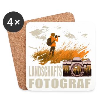 Landschafts Fotograf - Untersetzer (4er-Set) - Weiß - Vorne