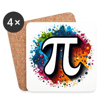 Pirate Pi Day Pirate Motif Math Fans Teacher - Coasters (set of 4) - white - Front
