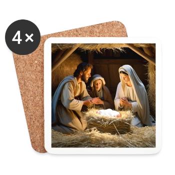 katholisch, jesus christus, messe, christlich - Untersetzer (4er-Set) - Weiß - Vorne
