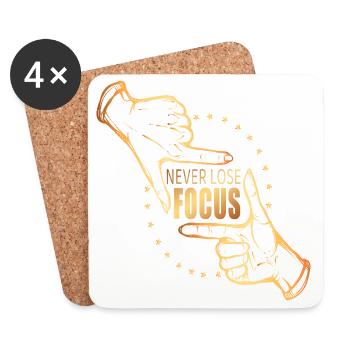 Never lose focus - Untersetzer (4er-Set) - Weiß - Vorne