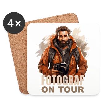 Fotograf on Tour - Untersetzer (4er-Set) - Weiß - Vorne