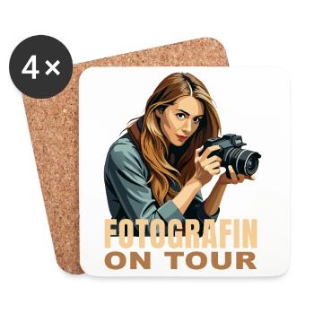 Fotografin on Tour - Untersetzer (4er-Set) - Weiß - Vorne