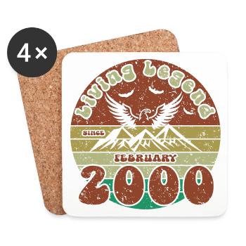 25th Birthday Living Legend since VIN 02/2000 - Coasters (set of 4) - white - Front