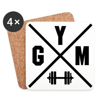 GYM Cross - Entraînement - Dessous de verre (lot de 4) - blanc - Devant