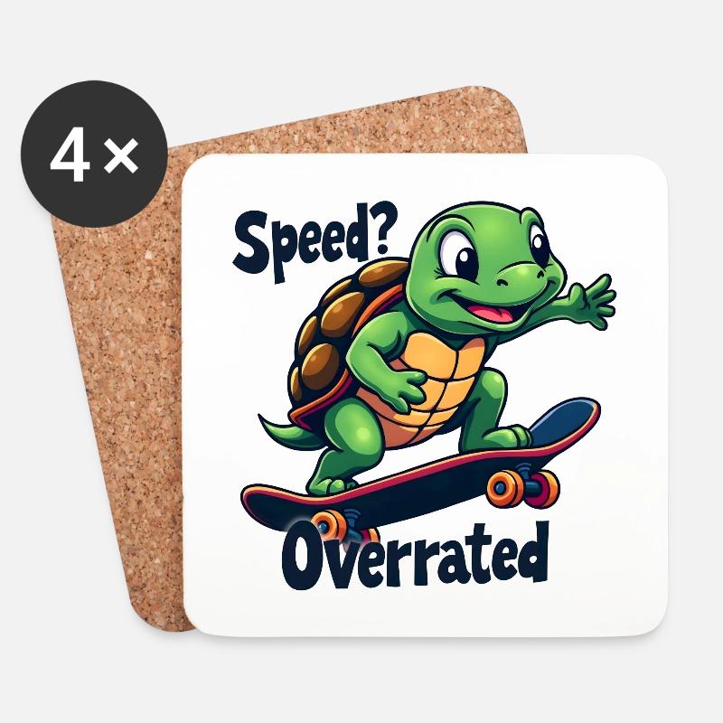 Speed? Overrated - Untersetzer (4er-Set) - Weiß