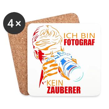 Ich bin Fotograf, kein Zauberer - Untersetzer (4er-Set) - Weiß - Vorne