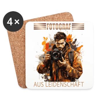 Fotograf aus Leidenschaft - Untersetzer (4er-Set) - Weiß - Vorne