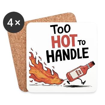 Too Hot to Handle - Coasters (set of 4) - white - Front