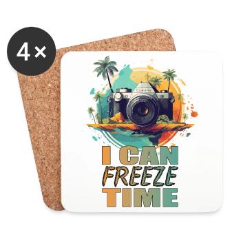 I can freeze time - Untersetzer (4er-Set) - Weiß - Vorne