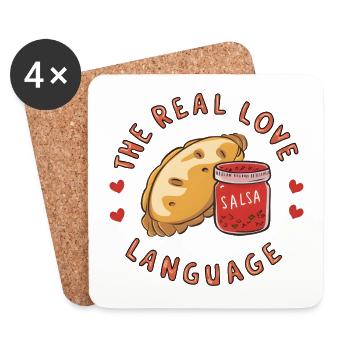 Pupusas - The Real Love Language - Coasters (set of 4) - white - Front