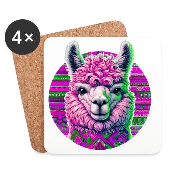 Alpaca - Coasters (set of 4) - white - Front