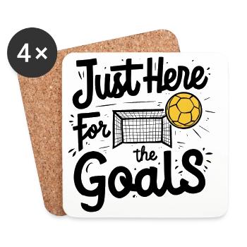 Juste ici pour les buts - Dessous de verre (lot de 4) - blanc - Devant