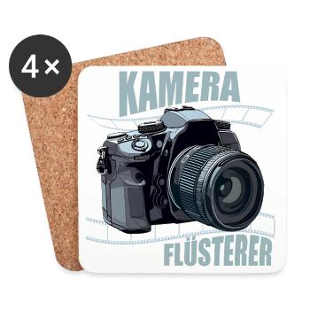 Kamera Flüsterer - Untersetzer (4er-Set) - Weiß - Vorne