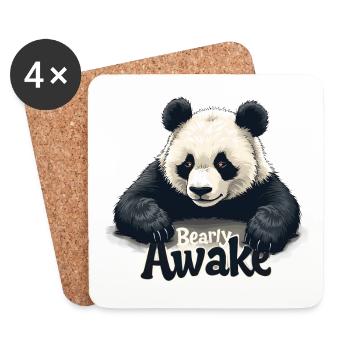 Bearly Awake - Coasters (set of 4) - white - Front