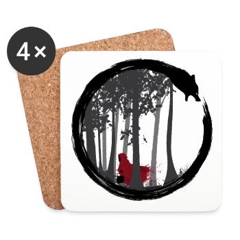 Le Petit Chaperon Rouge - Dessous de verre (lot de 4) - blanc - Devant