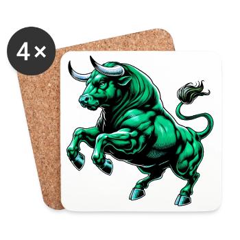 Bull - Coasters (set of 4) - white - Front