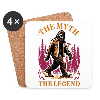 Bigfoot – La légende perdure - Dessous de verre (lot de 4) - blanc - Devant