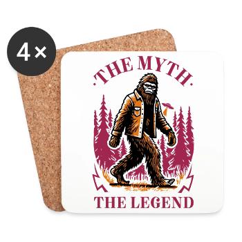 Bigfoot – Die Legende lebt - Untersetzer (4er-Set) - Weiß - Vorne