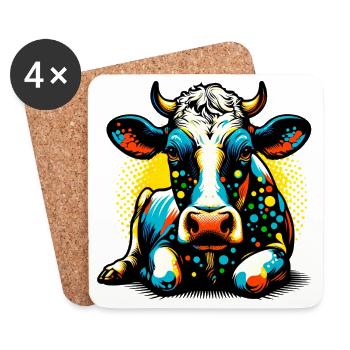 Cow - Coasters (set of 4) - white - Front