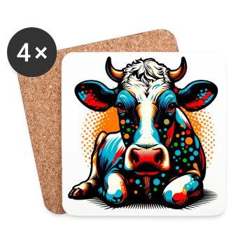 Cow - Coasters (set of 4) - white - Front