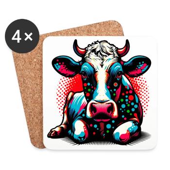 Cow - Coasters (set of 4) - white - Front