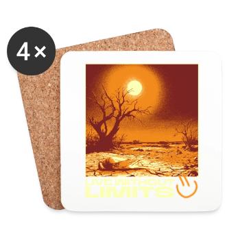 Live Without Limits – Surreal Desert Scene - Coasters (set of 4) - white - Front