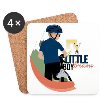 Little boy dreams - Dessous de verre (lot de 4) - blanc - Devant
