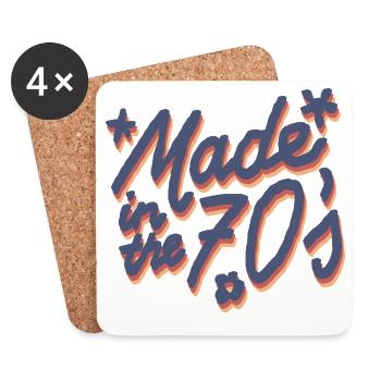 Made in the 70’s – Retro Groove Style - Untersetzer (4er-Set) - Weiß - Vorne