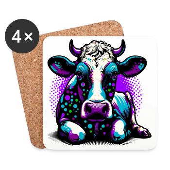 Cow - Coasters (set of 4) - white - Front