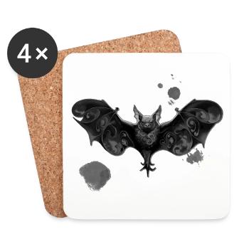 abstrakte Fledermaus, Farbflecken, verschenken - Untersetzer (4er-Set) - Weiß - Vorne
