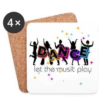 Danse, laissez jouer la musique - Dessous de verre (lot de 4) - blanc - Devant