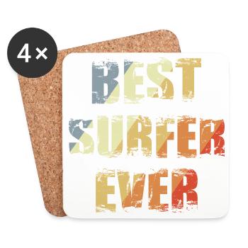Best Surfer Ever - Untersetzer (4er-Set) - Weiß - Vorne