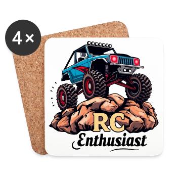 RC Car - Coasters (set of 4) - white - Front