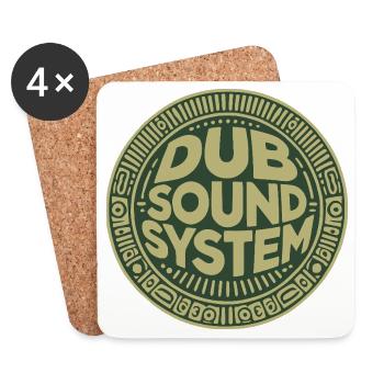 Dub-Soundsystem - Untersetzer (4er-Set) - Weiß - Vorne