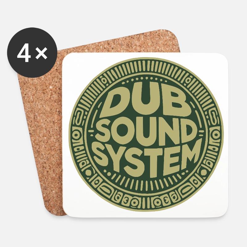 Dub-Soundsystem - Untersetzer (4er-Set) - Weiß